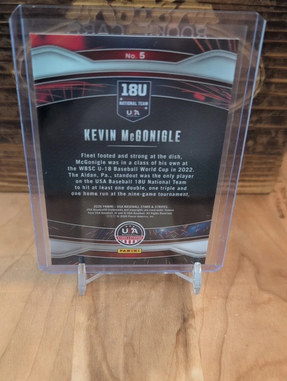 2026 Team USA Kevin Mcgonigle Fireworks Rookie Card Tigers